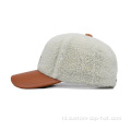 Aangepaste warme winterhoed Lamb Wol Baseball Cap
